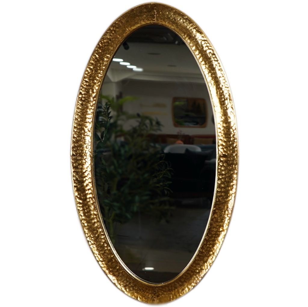 O5-33 مرآة معدنية بيضوية ذهبي 90*50