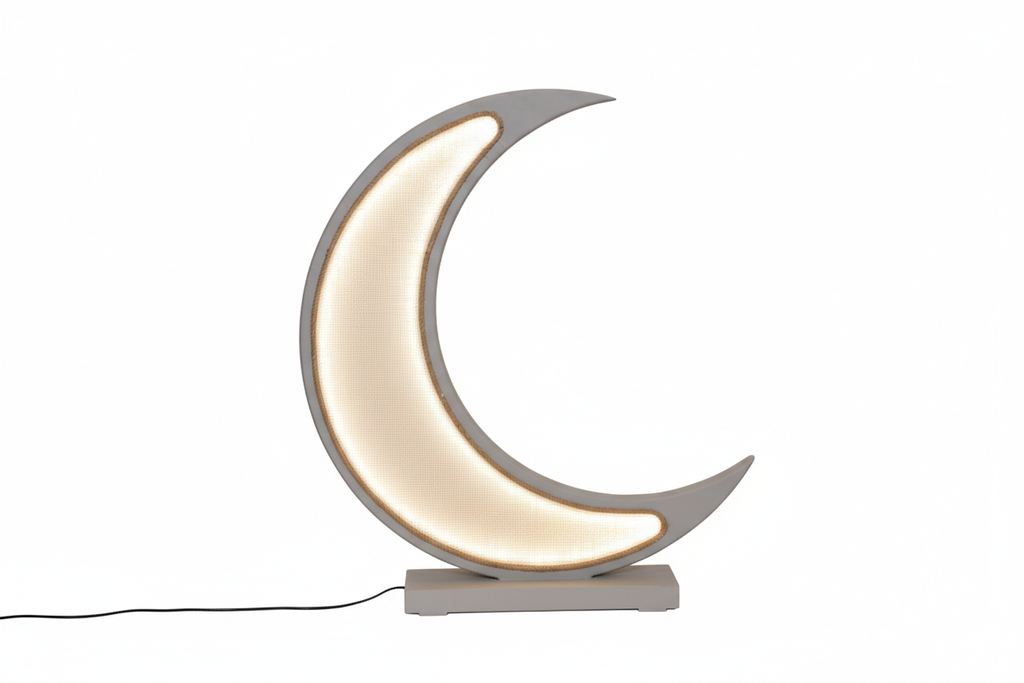 ستاند هلال قماش بانارة اطار MDF