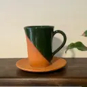  فنجان قهوة فخار و طلاء 