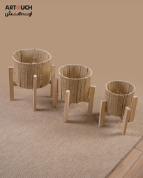 MZL2-07 سندانة حبل خوص ستاند خشبي