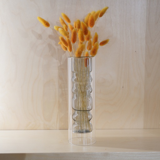 O10-30  فازة شفافة طبقتين