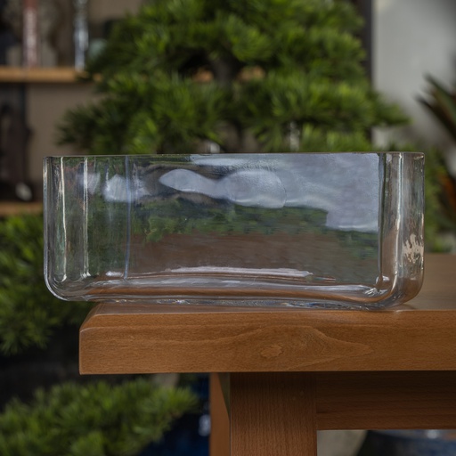 O10-63 فازة زجاج شفاف مستطيلة