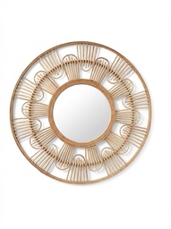 O9-11 مرآة دائرية بنقشة خوص