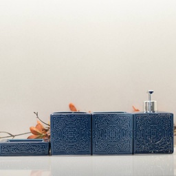 MZL3-02 سيت حمام  سيراميك ازرق 4 قطع