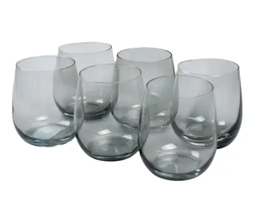 O10-71 سيت قدح شفاف 6 قطع قاعدة مدورة