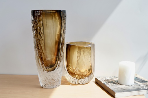 O6-01/02 فازة زجاج ملون طبقتين