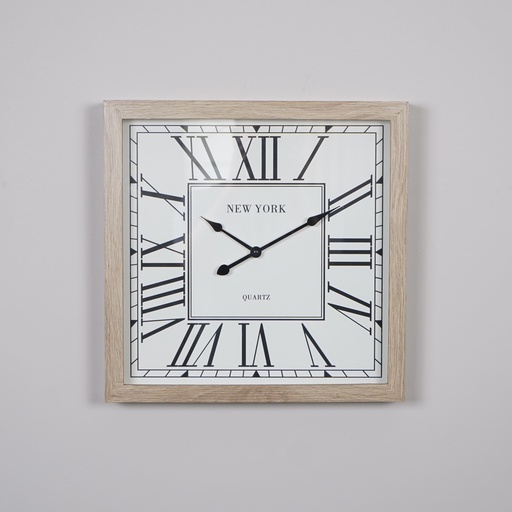 O5-15 ساعة جدارية مربعة 40 سم إطار خشبي