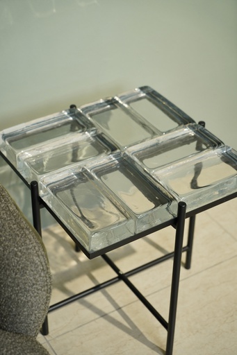 O5-35 طبلة مربعة زجاج طابوق 40*40