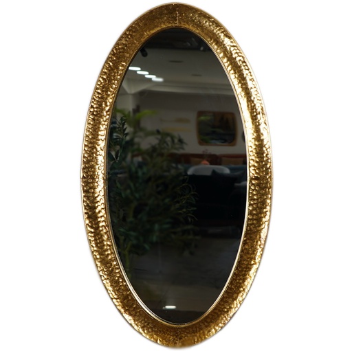 O5-33 مرآة معدنية بيضوية ذهبي 90*50
