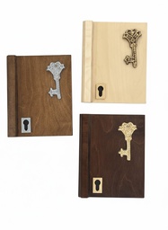 لوح خشبي قفل + مفتاح