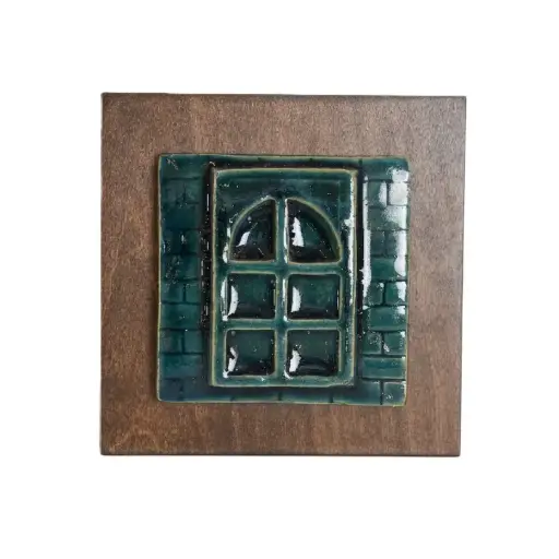 لوحة خشب بخزف 