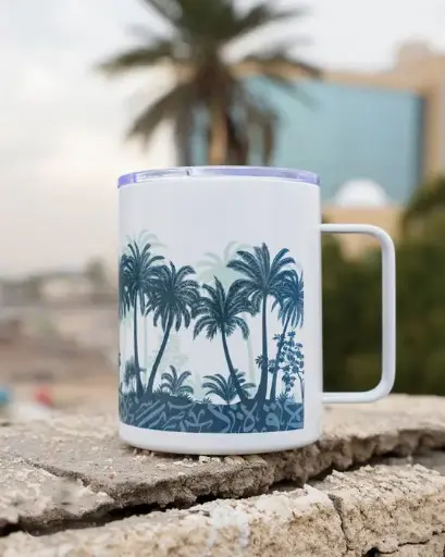 Seen3-08 كوب نخيل ستانلس ستيل