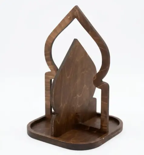 صينية تقديم خشبية شكل قبة