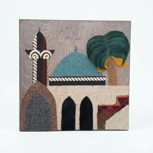 لوحة خشب 30*30 بقماش