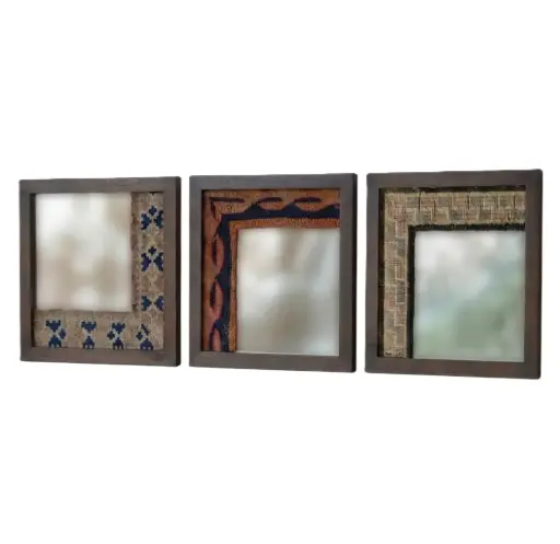 L مرآة مربعة بسجاد 40*40 