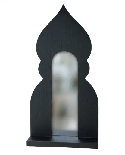 مرآة قوس عربي خشب برف 50*26 
